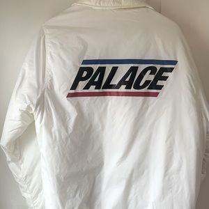 Palace white coach jacket